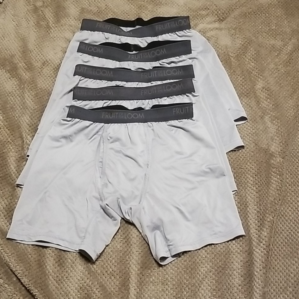 5 pair fruit of the loom Mens boxer brief dri fit